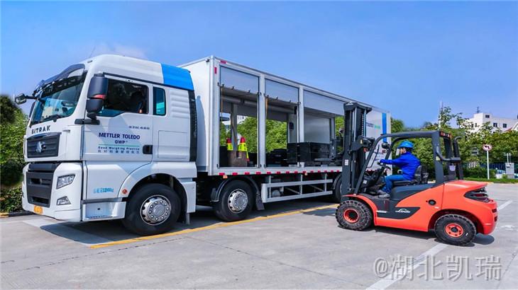 廂式檢衡車叉車叉運(yùn)砝碼 廂式檢衡車叉車叉運(yùn)砝碼